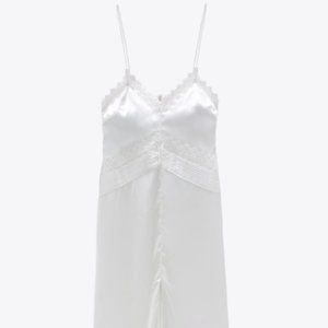 Zara SATIN EFFECT SLIP DRESS - TRF